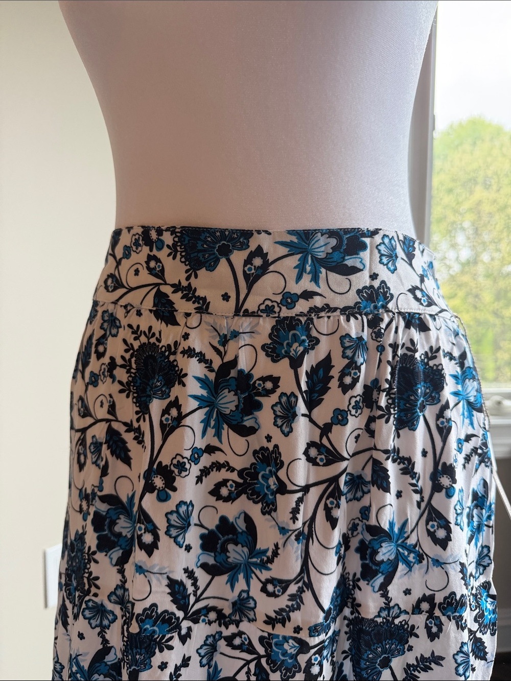 Soft Surroundings Blue & White Floral Maxi Skirt - Picture 2 of 6